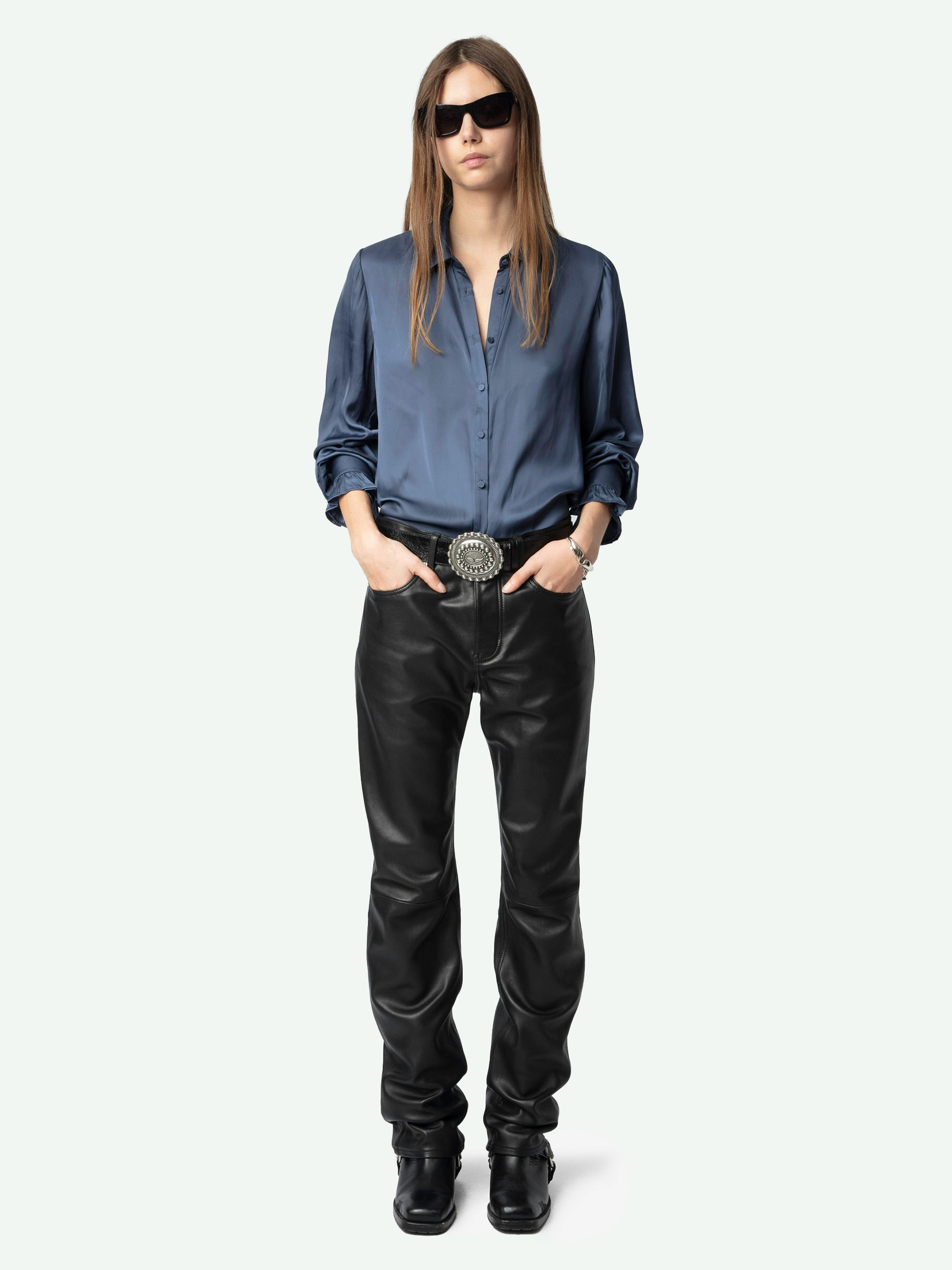 Thely Satin Shirt - 2