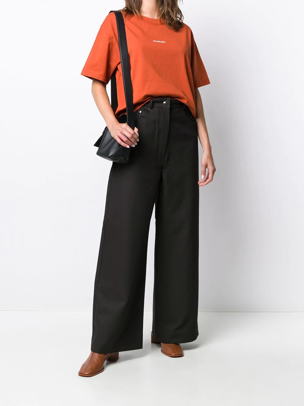 wide-leg straight trousers - 2