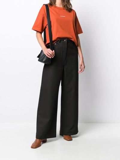 Acne Studios wide-leg straight trousers outlook