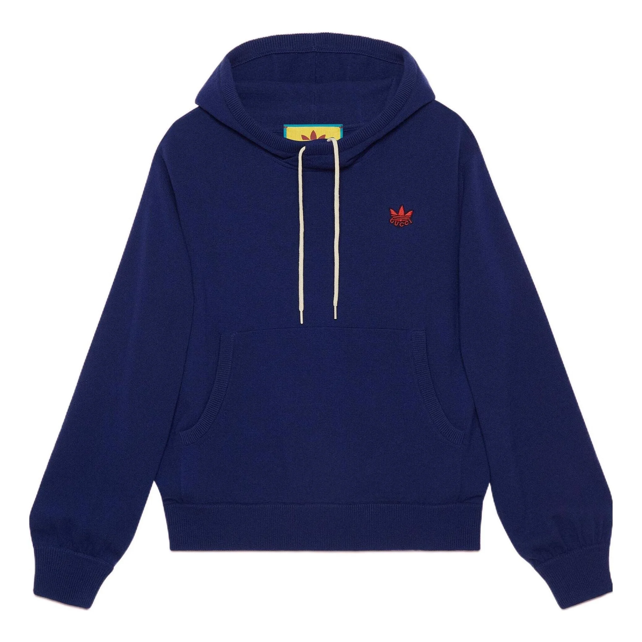 Men's Gucci x adidas Crossover SS22 Solid Color Logo Embroidered Loose Casual Long Sleeves Blue 7004 - 1