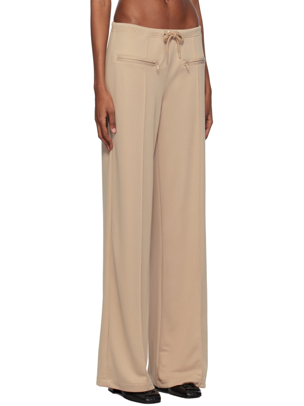 Beige Interlock Lounge Pants - 2