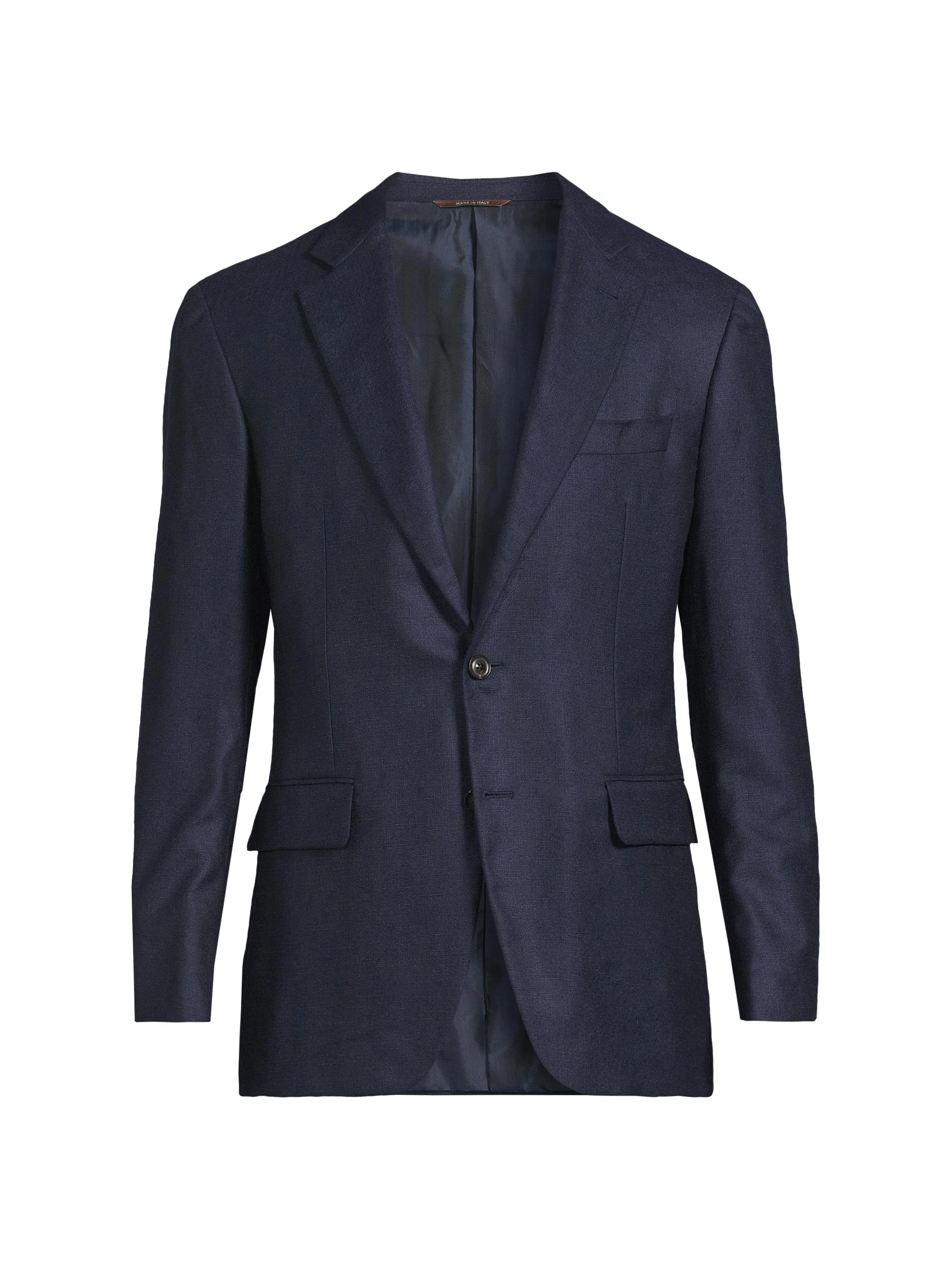 Men's Solid Silk-Cashmere Sport Coat - Dark Blue - 1