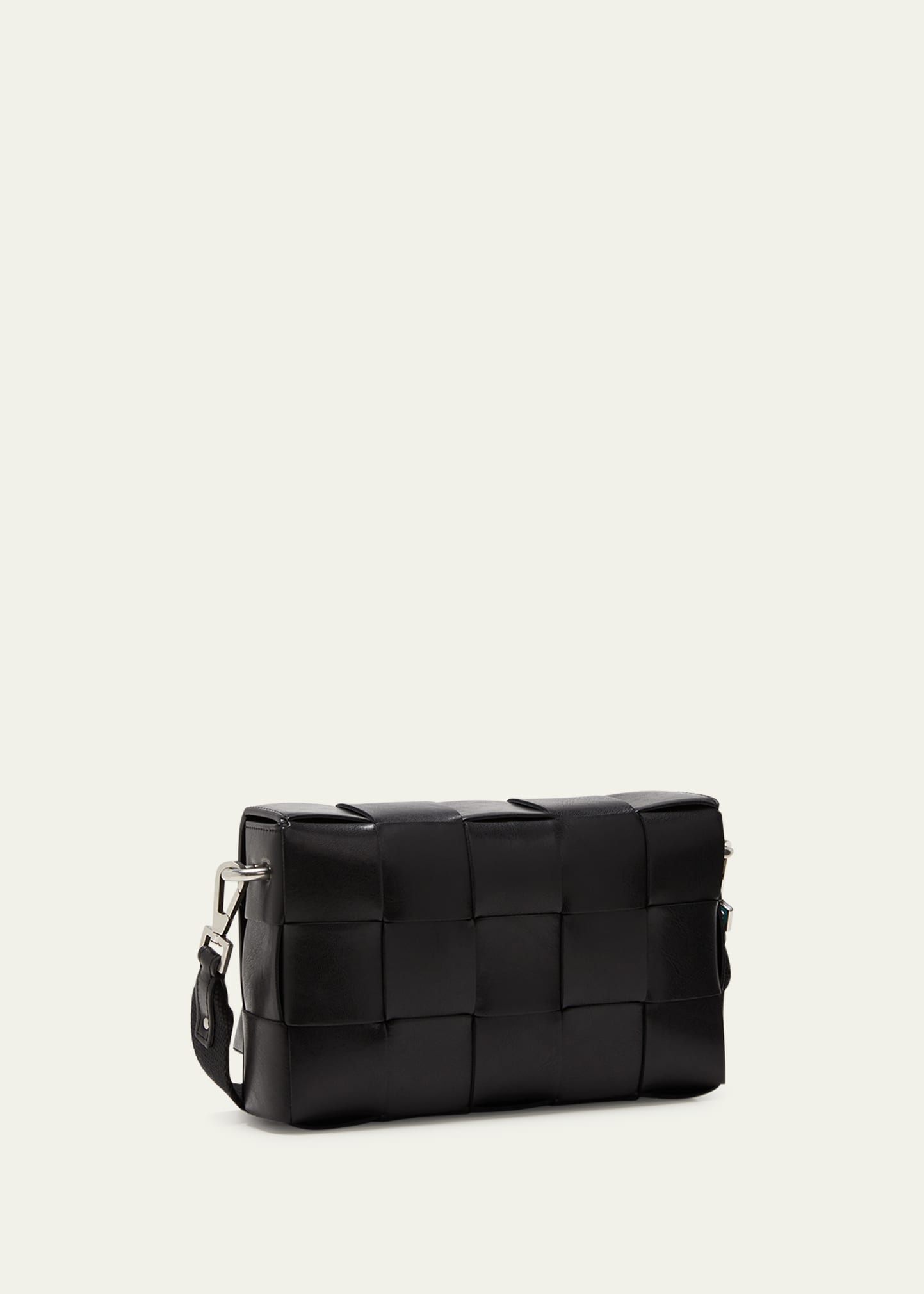 Bottega Veneta Men's Cassette Intreccio Leather Crossbody Bottega Veneta Men's Cassette Intreccio Leather Crossbody