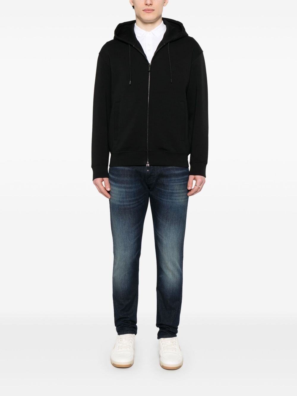 logo-embossed hoodie - 2