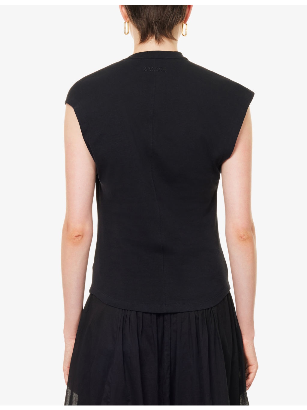 Nayda Asymmetrical Cotton-Jersey T-Shirt - 4