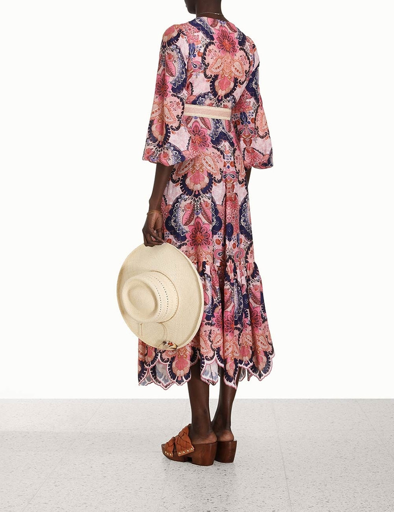 LAUREL BILLOW EMB MIDI DRESS 4