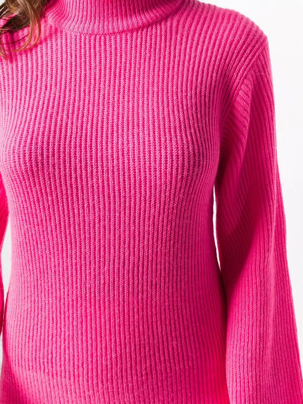 tie-sleeves mock neck jumper - 5