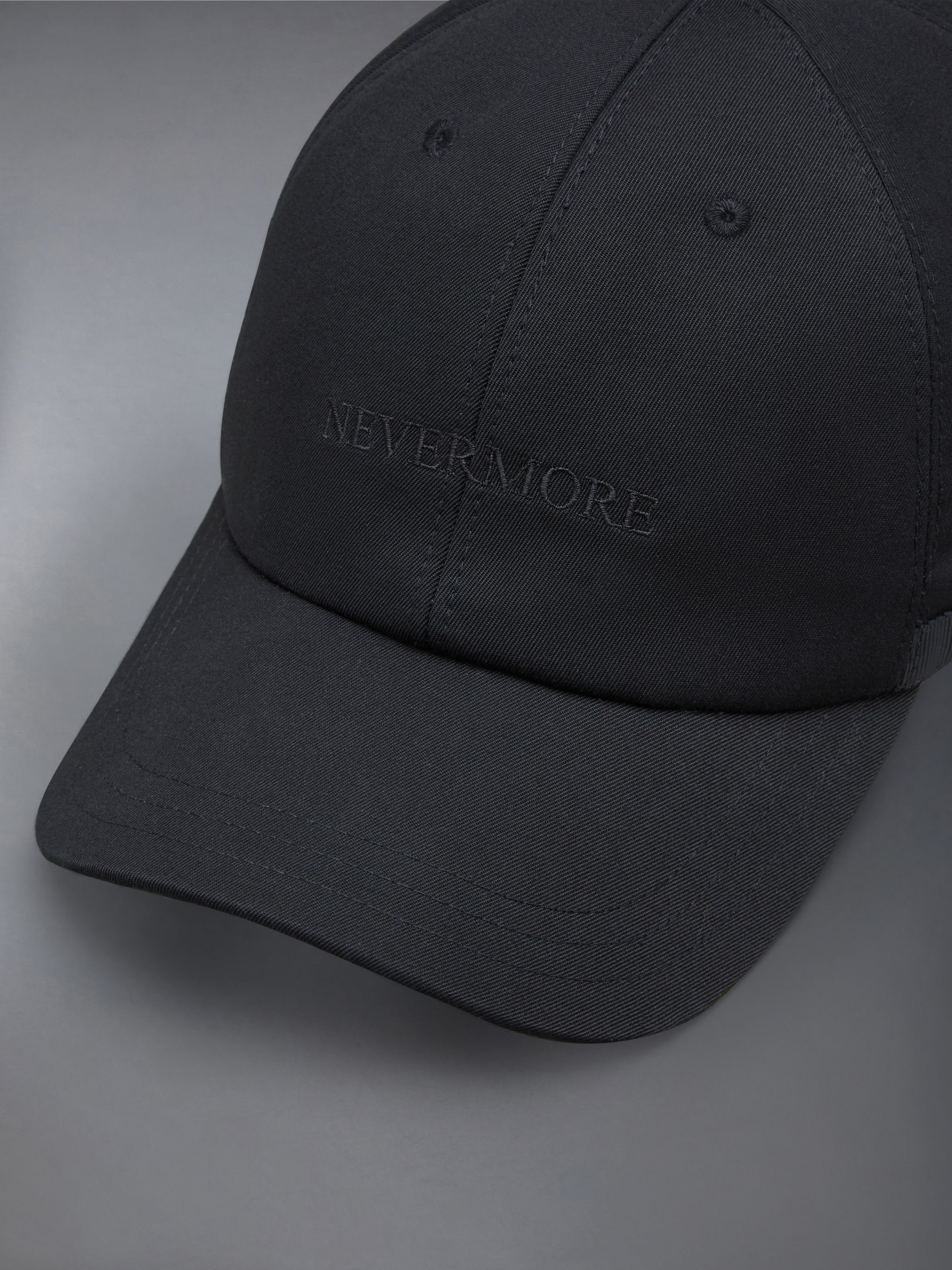 Waterproof Cotton Twill Nevermore Embroidery Classic Baseball Cap - 5