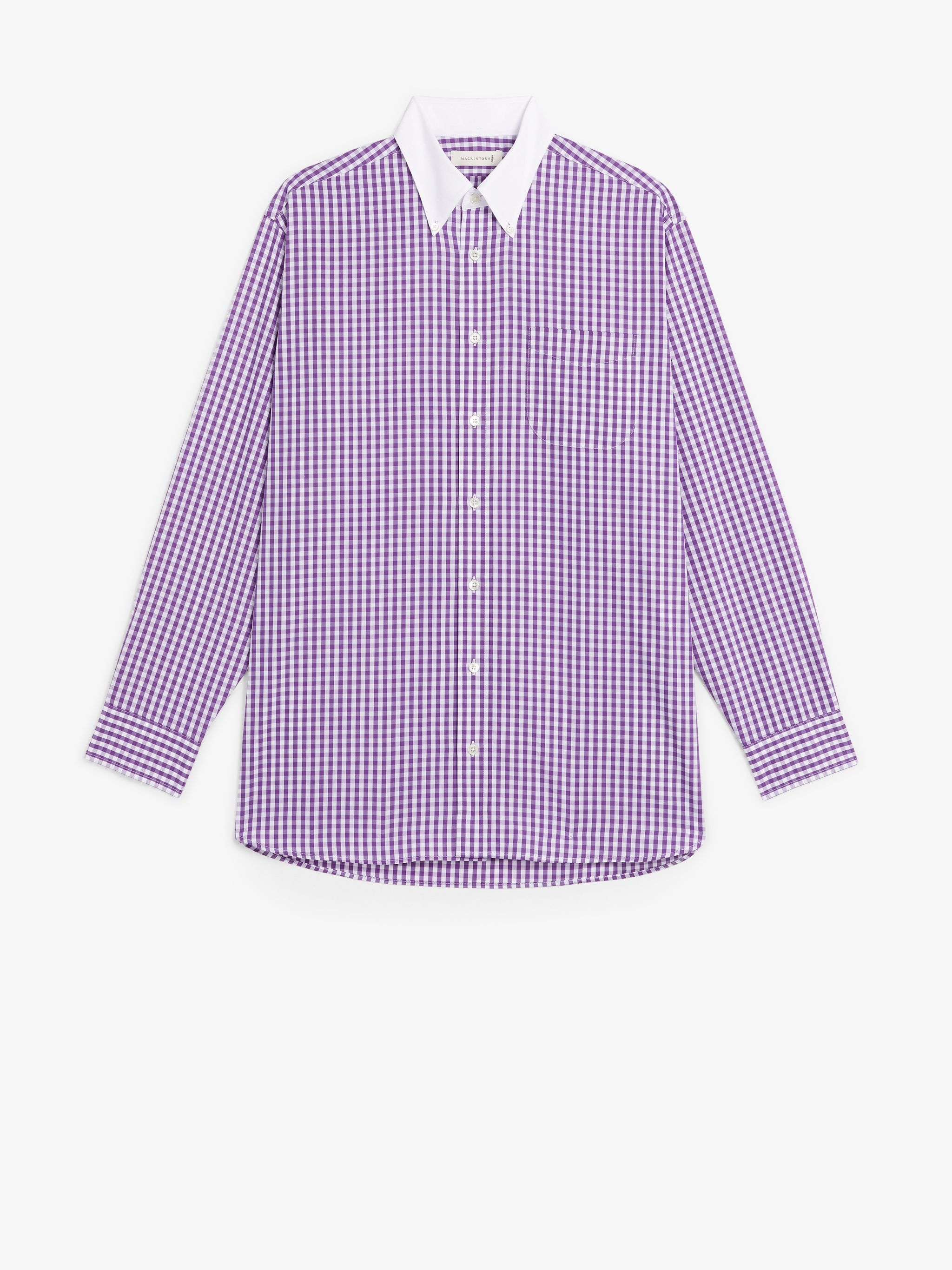 ROMA PURPLE CHECK BUTTON DOWN SHIRT | GSC-105 - 1