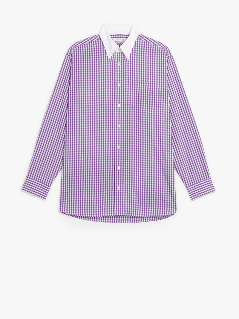 ROMA PURPLE CHECK BUTTON DOWN SHIRT | GSC-105 1