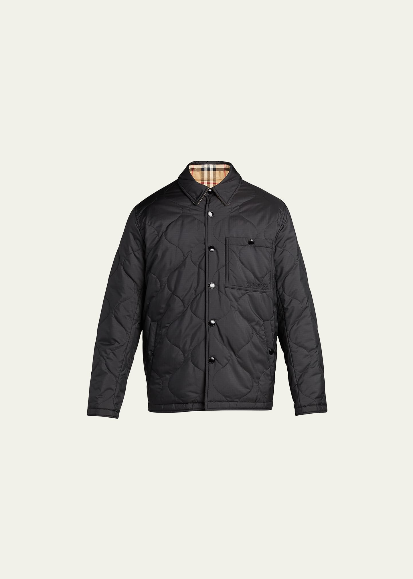 Men's Francis Reversible Check Thermoregulated Overshirt - 1