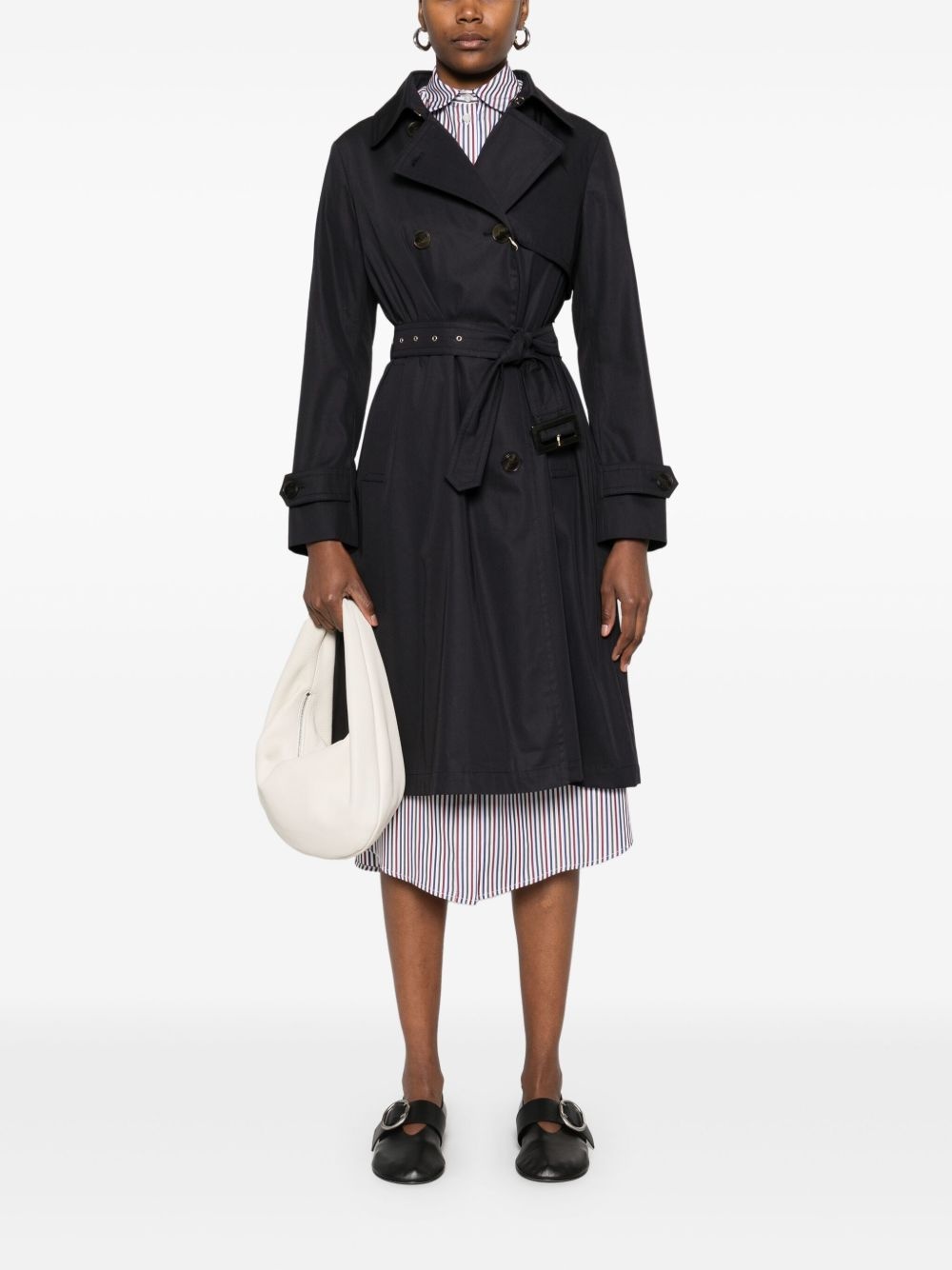 belted trench coat - 2