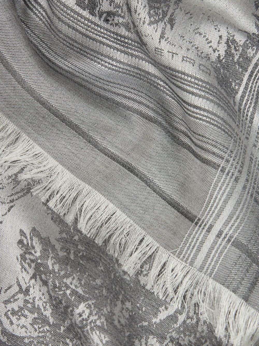 patterned-jacquard scarf - 2