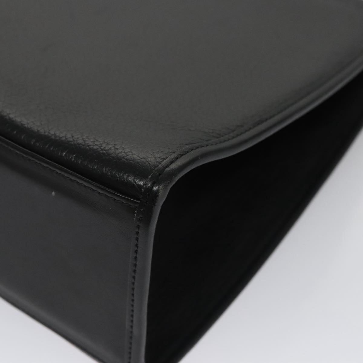 Burberry Hand Bag Leather Black Silver - 16