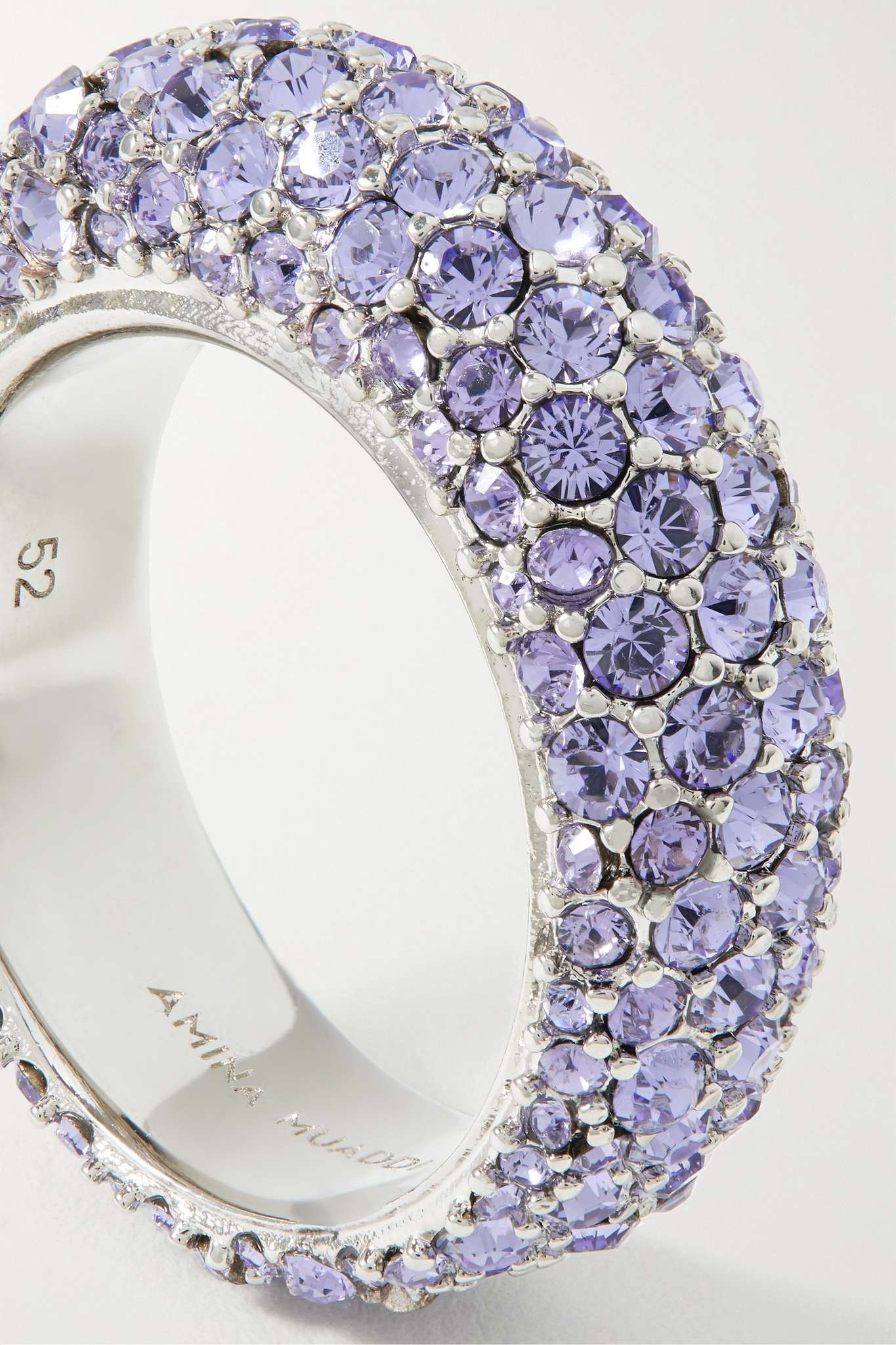 Cameron silver-tone crystal ring - 7