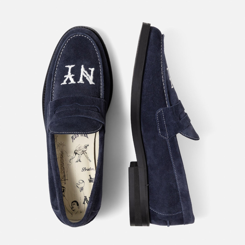 Wilde NY Navy Suede Penny Loafer - Men's 5