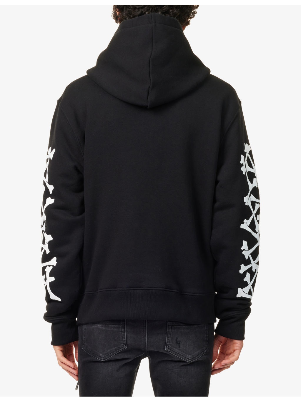 Bones Stacked Embellished Cotton Hoody - 4