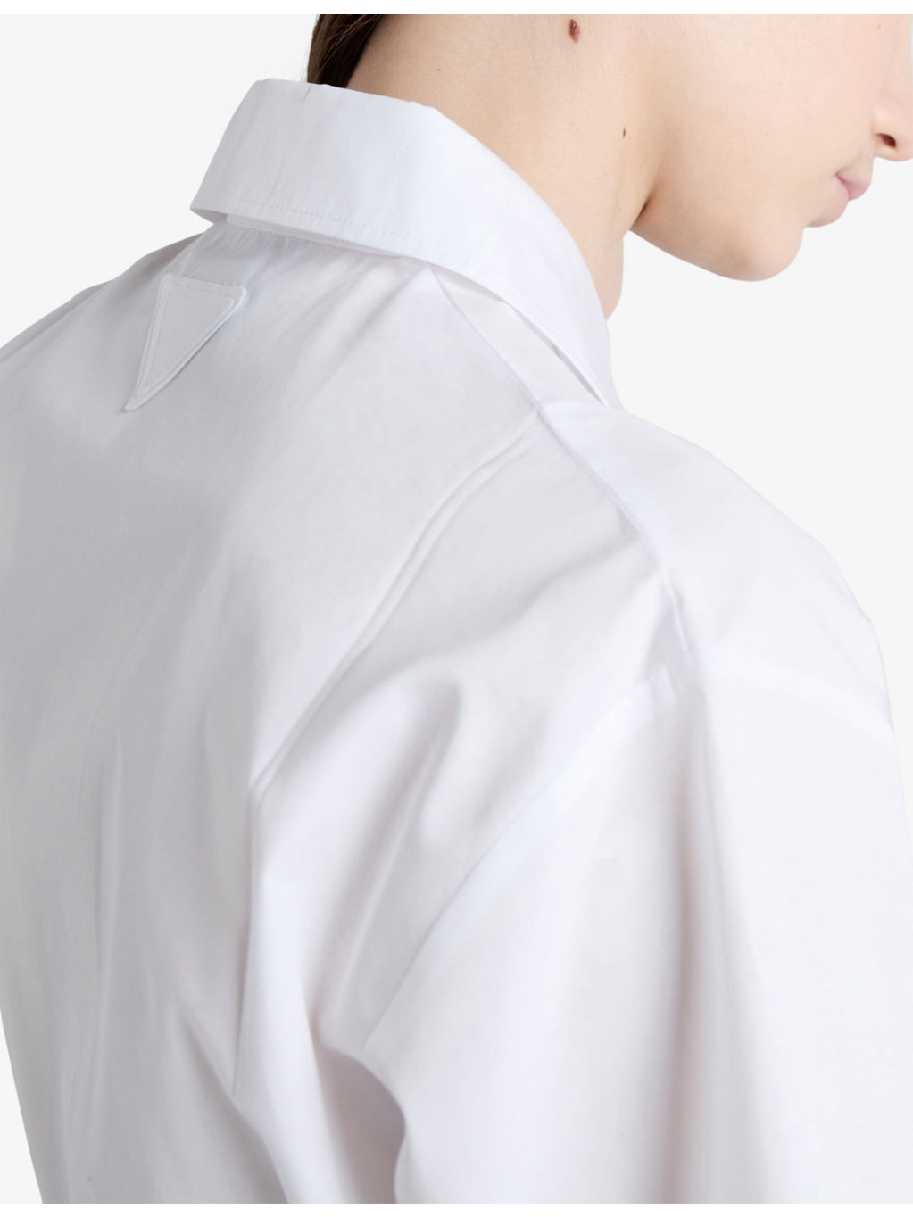 Gathered-Waist Classic-Collar Cotton Mini Dress - 5