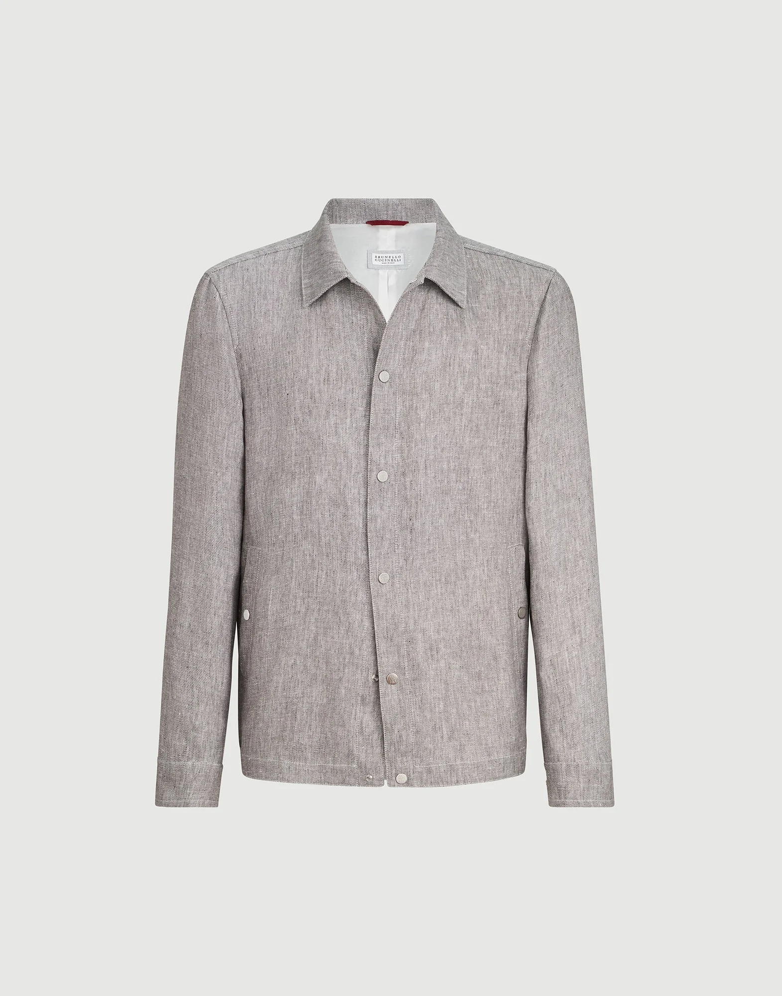 Brunello Cucinelli Linen and hemp diagonal outerwear jacket ...