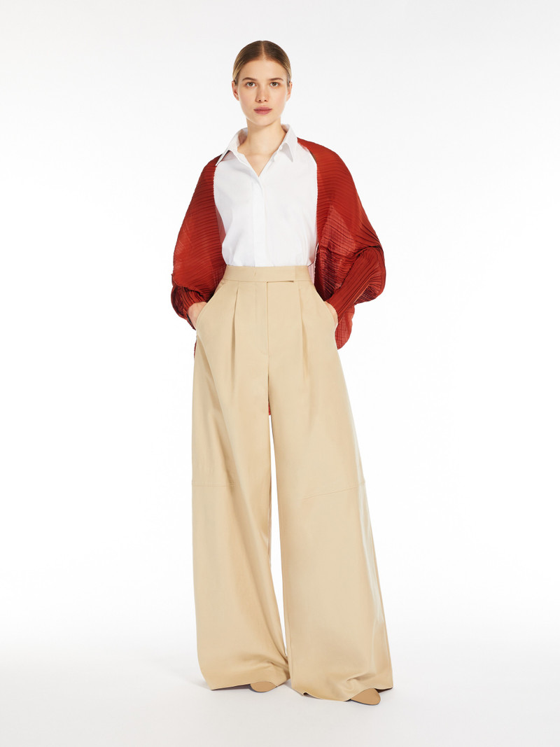 Max Mara VESUVIO Shrug in pleated fabric outlook