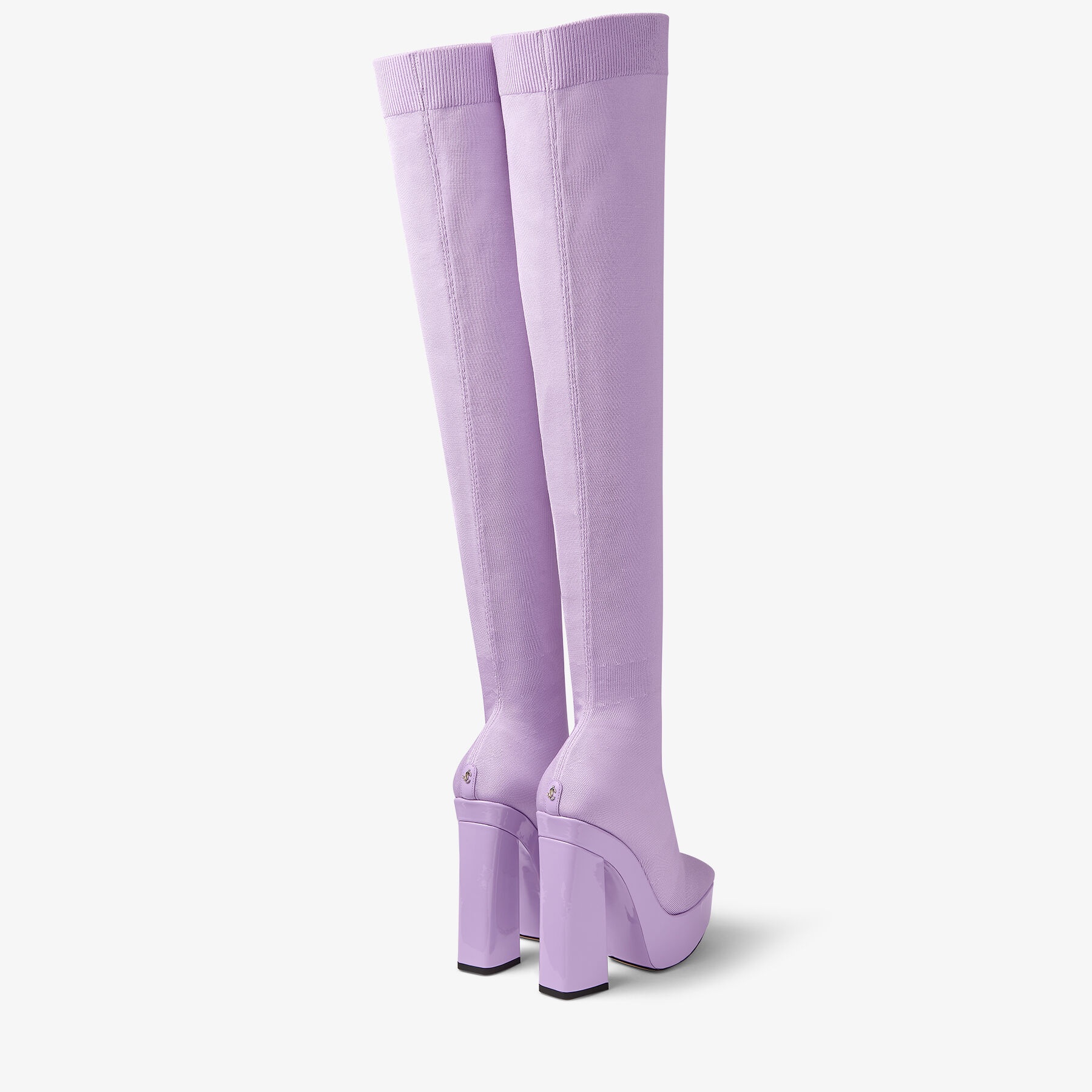 Giome Over The Knee 140
Wisteria Knitted Sock and Patent Over-The-Knee Boots - 5