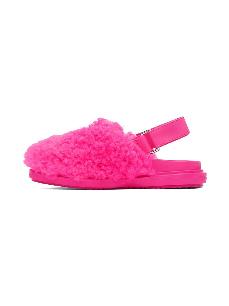 Marni Pink Sabot Strap Loafers outlook