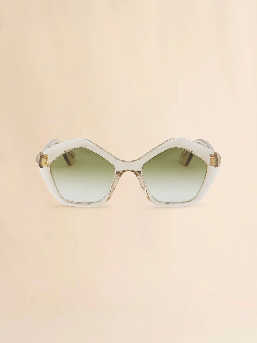 IVORY TRANSLUCENT ELUVI SUNGLASSES - 1