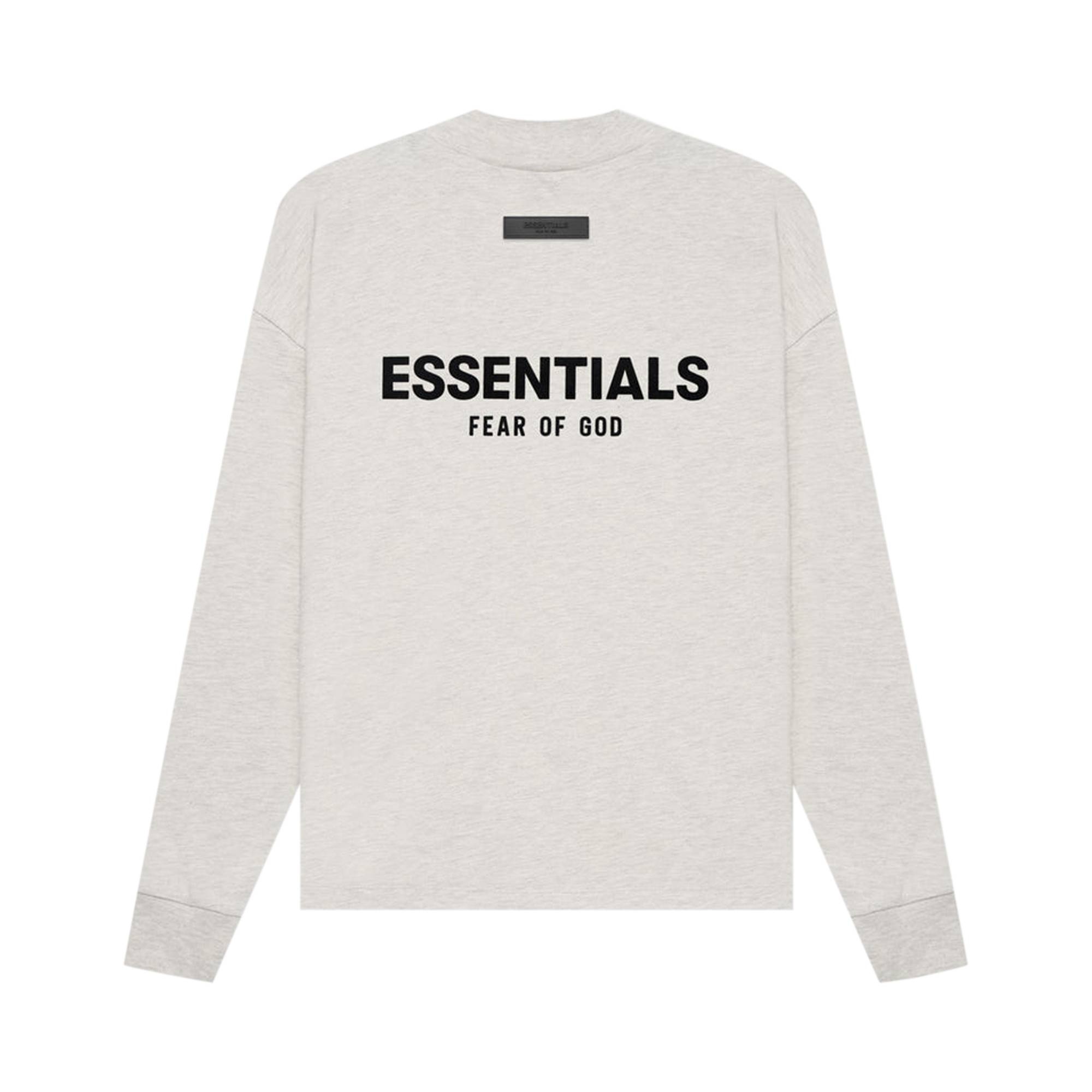Fear of God Essentials Long-Sleeve Tee 'Light Oatmeal' - 2