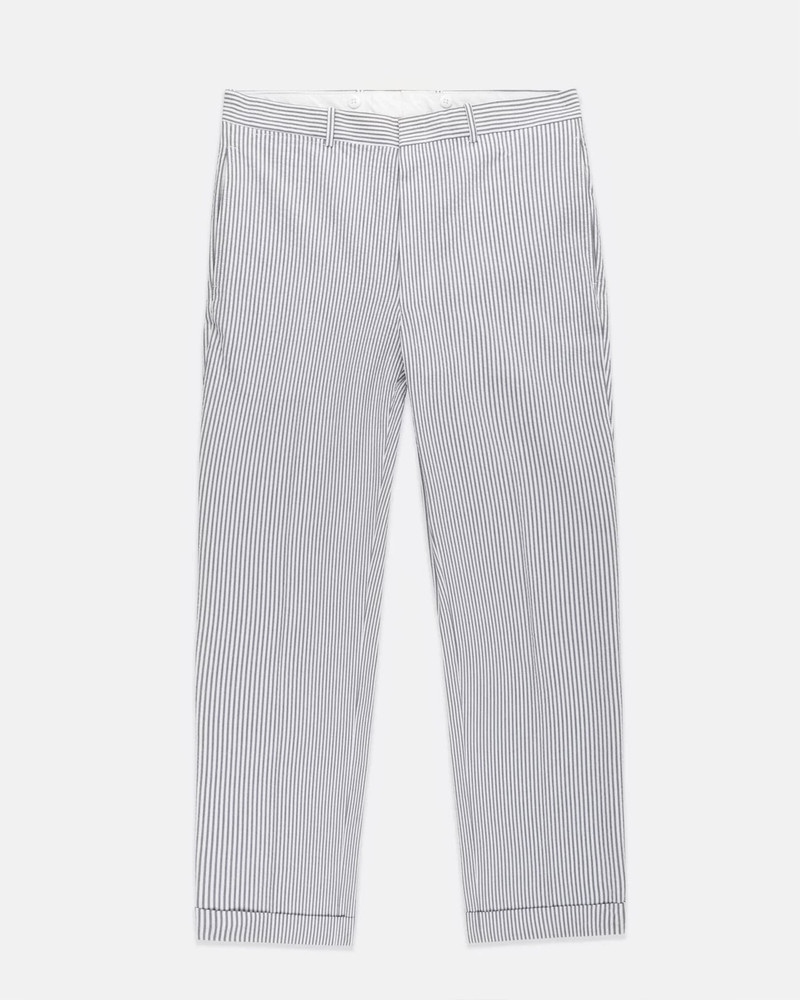 J. PRESS MADE-IN-CANADA GREY STRIPE SEERSUCKER TROUSER outlook