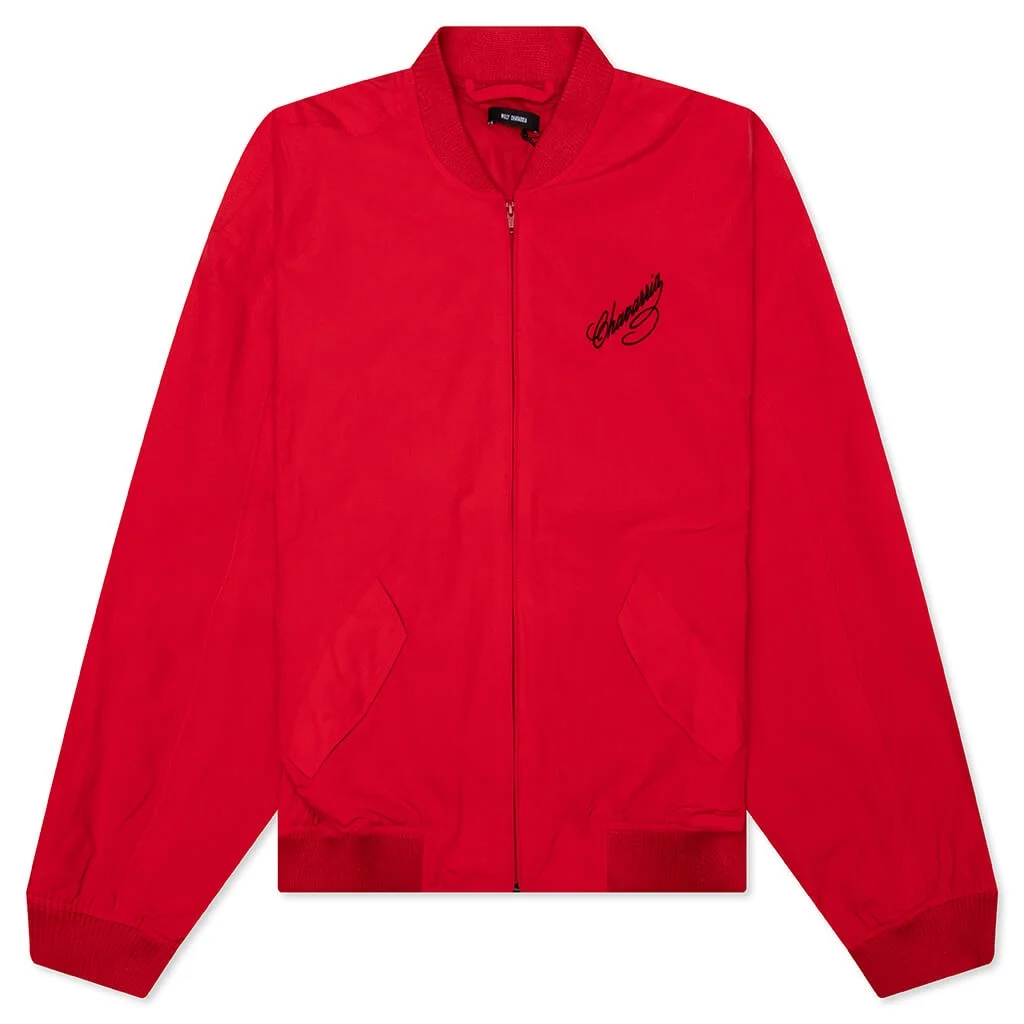 BOMBER TRACK JACKET - RED - 1