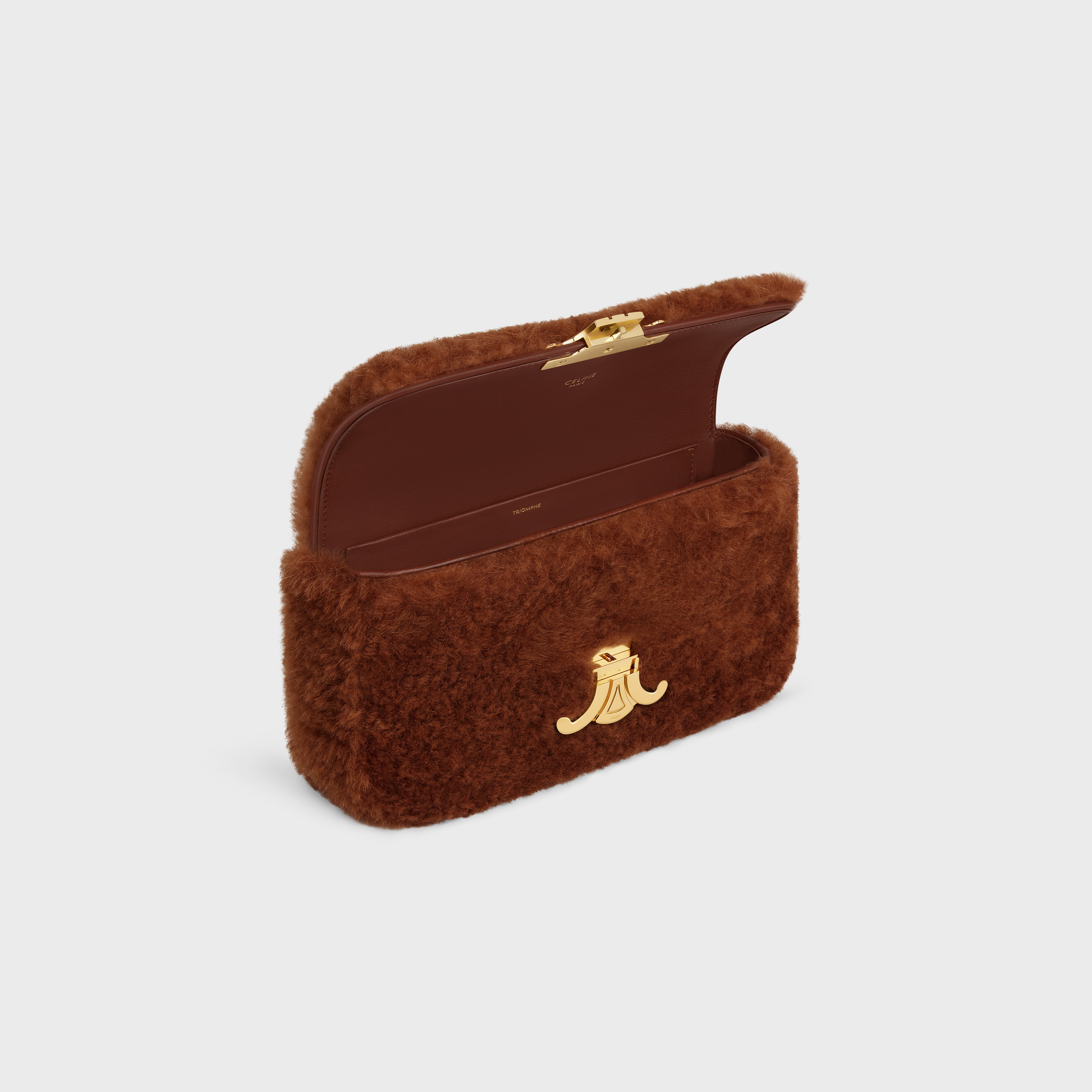 CELINE CHAIN SHOULDER BAG CLAUDE in SHEARLING | celine