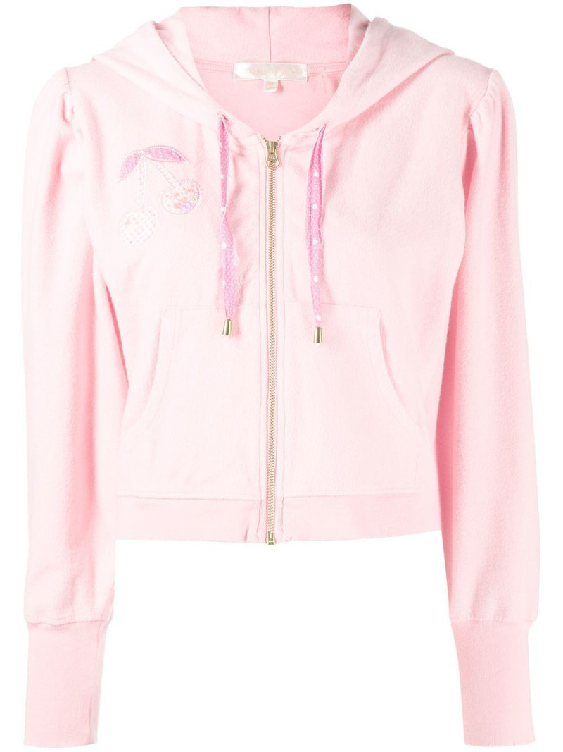 Hasana zip-up appliqué hoodie 1