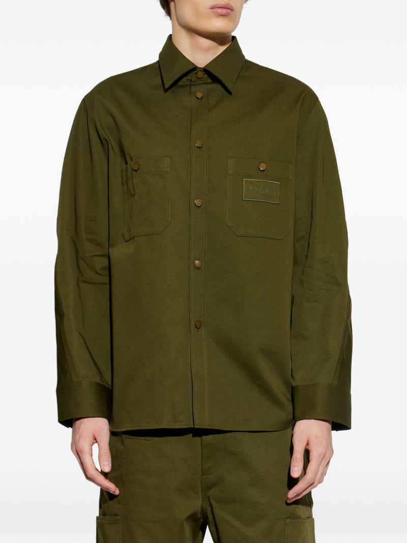 Couture Seam logo-patch pocket-detail cotton shirt 3