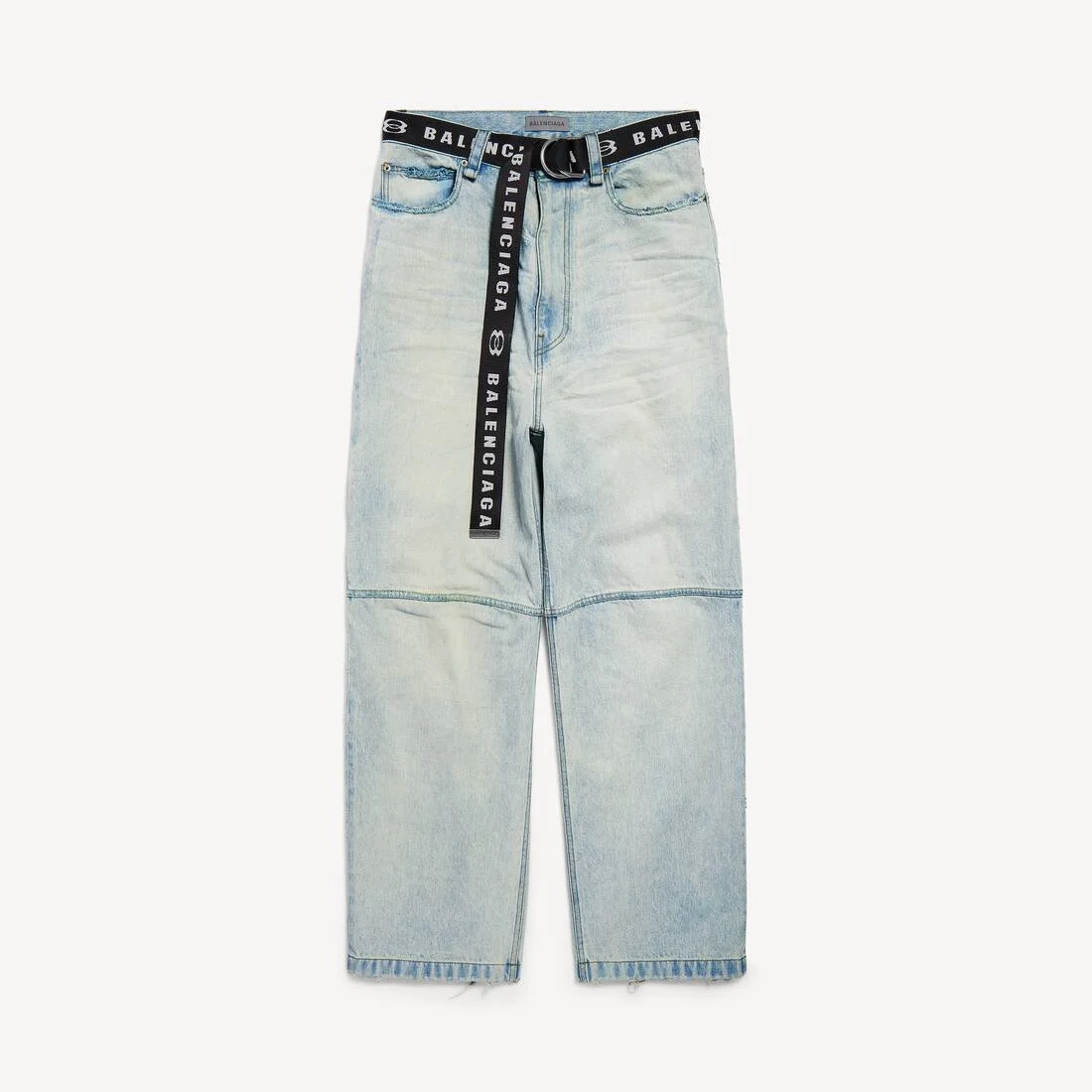 Men's Belted Pants in Light Blue - 1