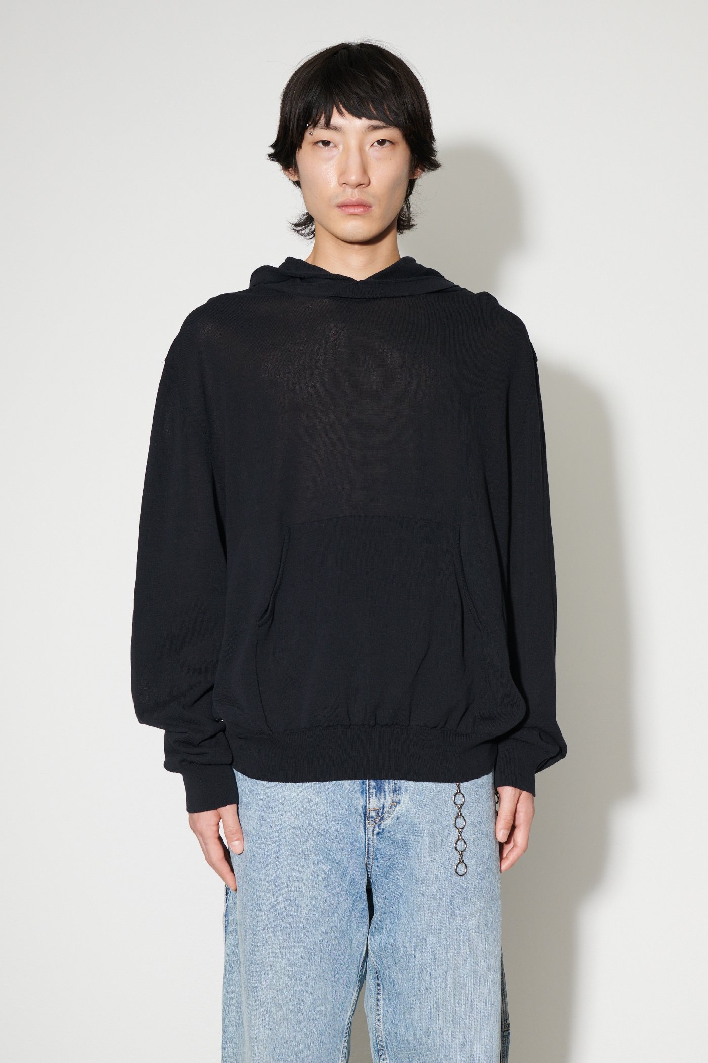 ★OUR LEGACY★ ニット パーカー Shadow Black Crispy Cotton Our Legacy - Mini Jacket Black Worsted Wool