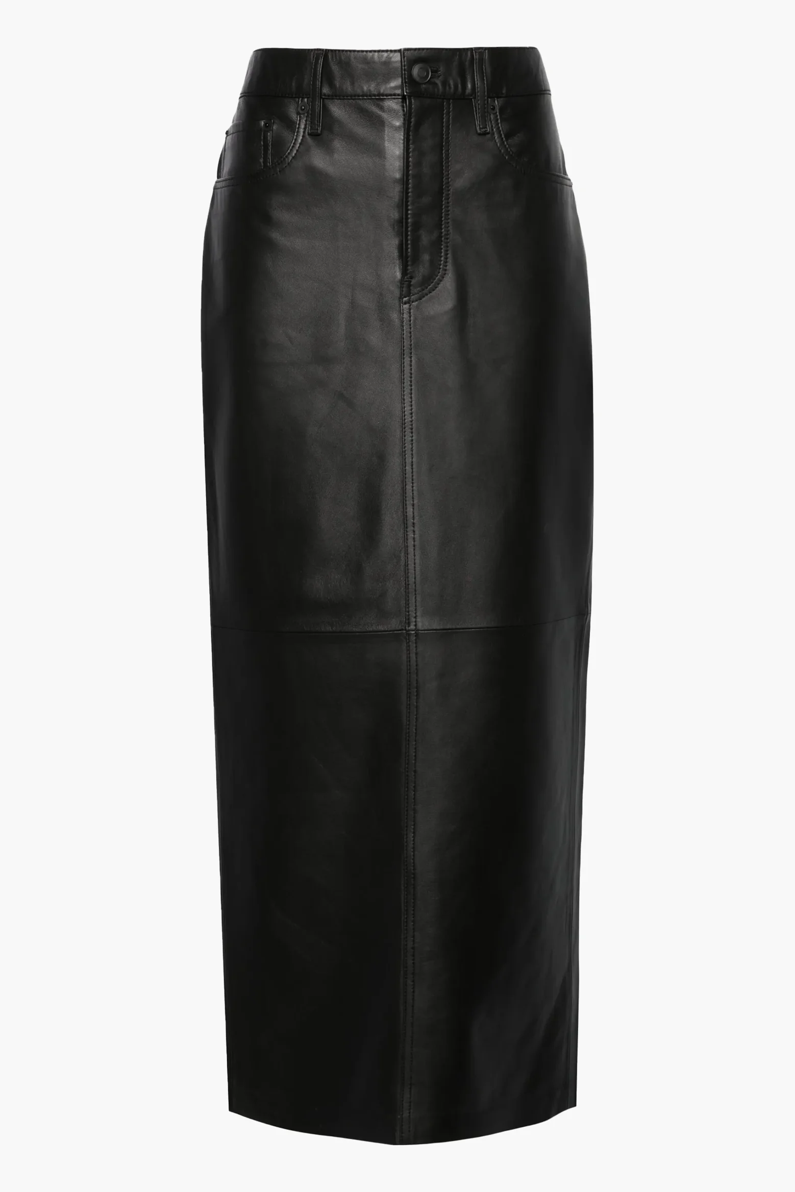 LEATHER COLUMN SKIRT - 1