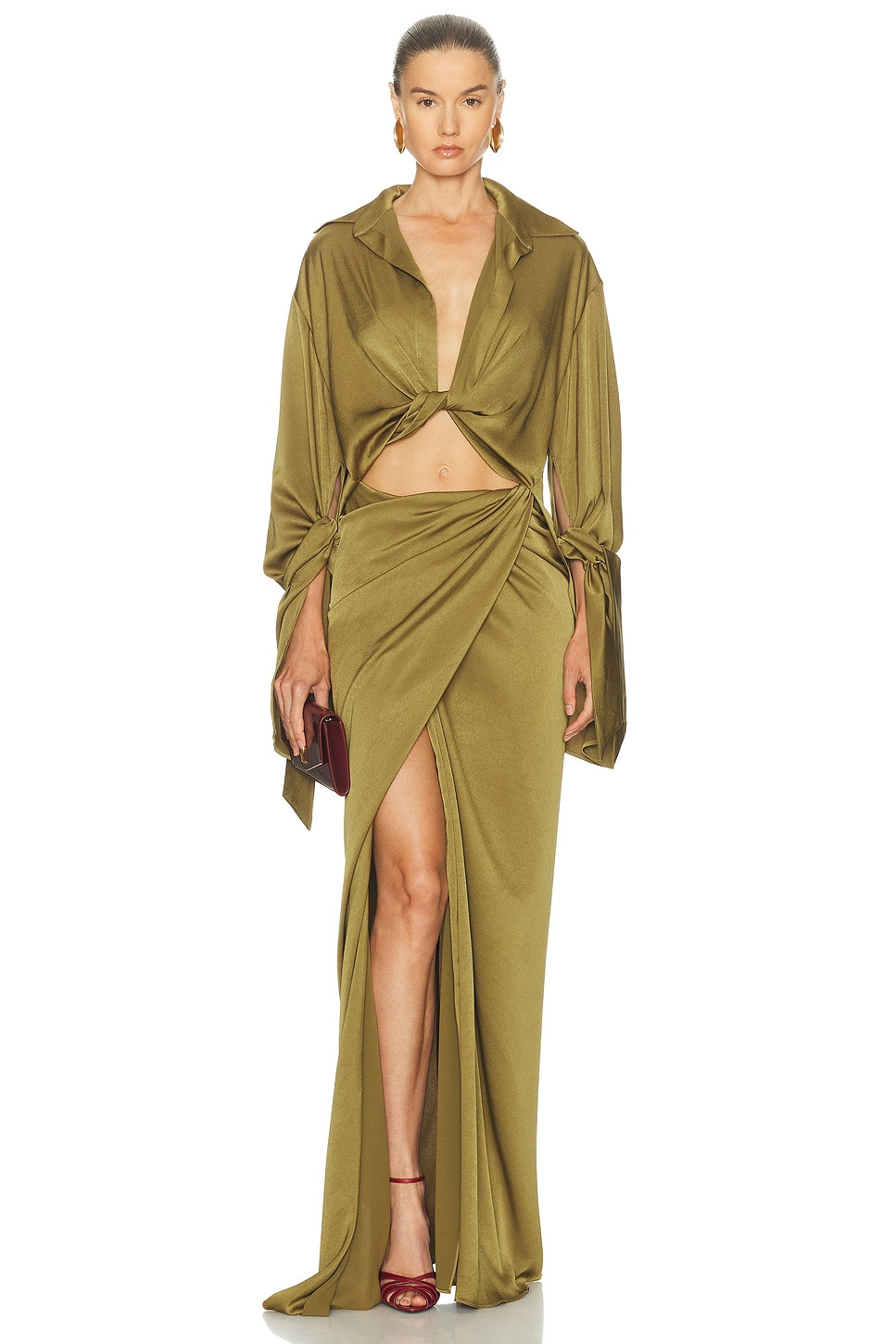 Draped Long Skirt - 5