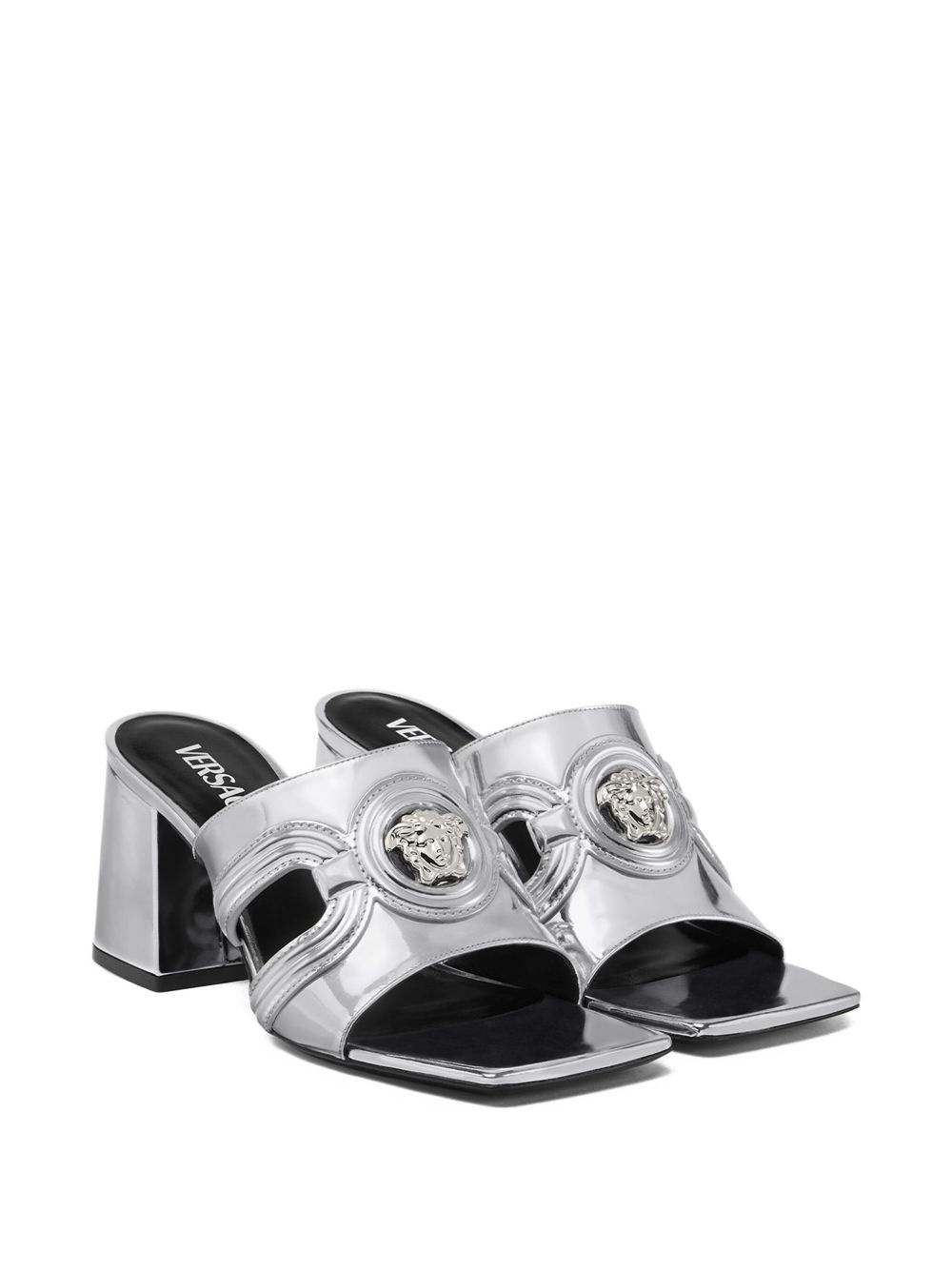 70mm Medusa '95 metallic mules - 2