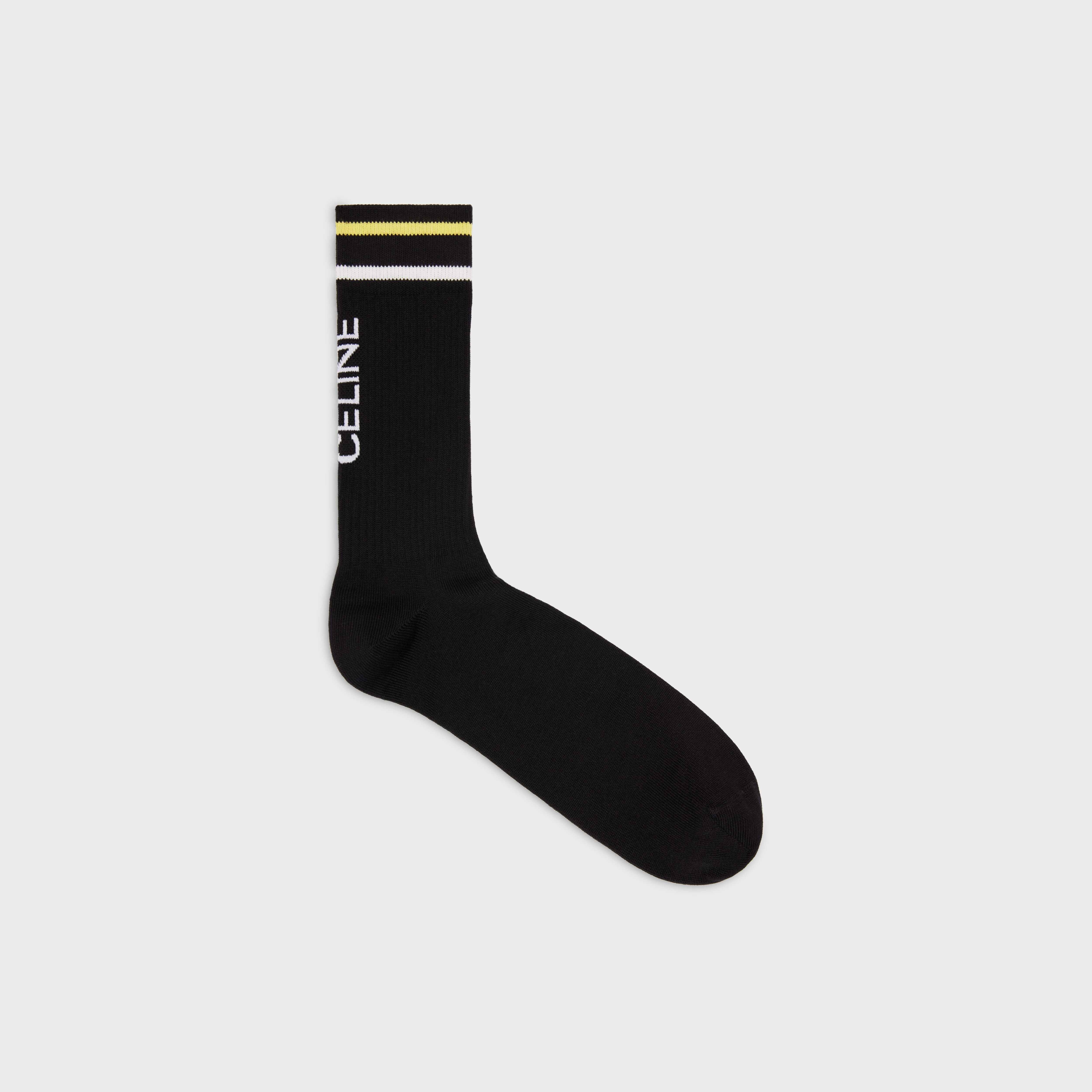 CELINE SOCKS IN STRIPED COTTON - 1