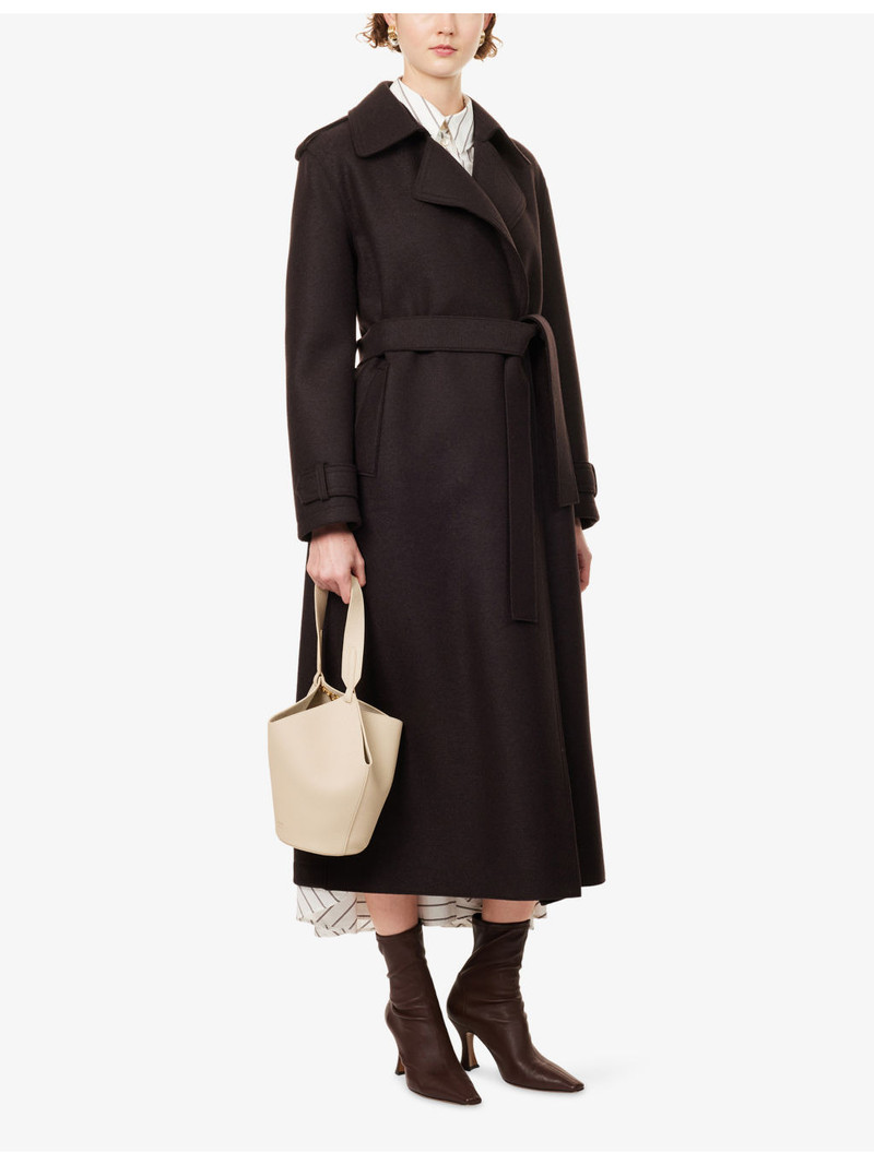 Harris Wharf London Regular-Fit Belted Wool Trench Coat outlook