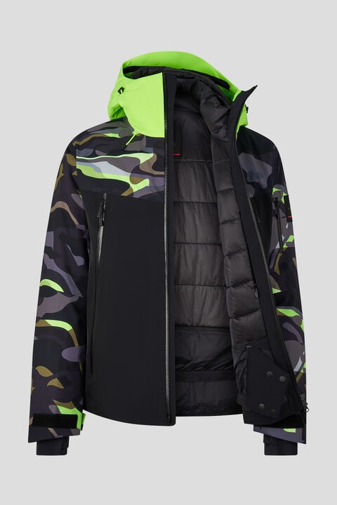 Esko Ski jacket in Black/Gray/Neon green - 2