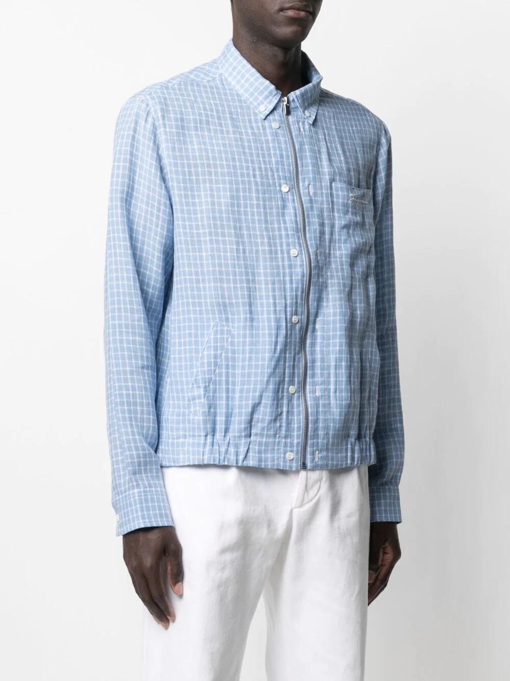 Le Blouson grid-print shirt - 3