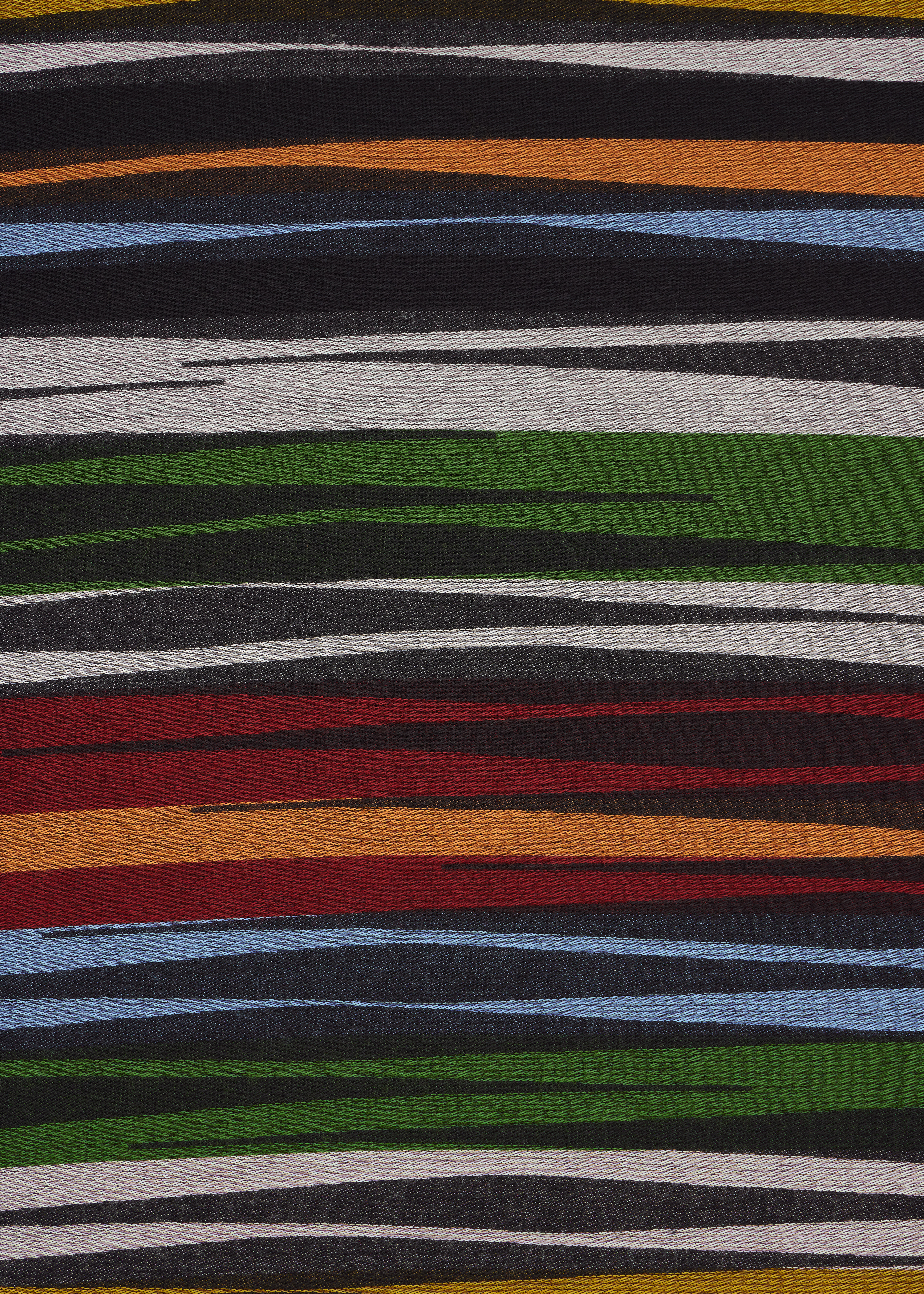 Multicolour 'Ladder Stripe' Viscose-Blend Scarf - 4