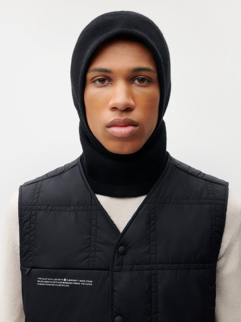 PANGAIA Recycled Cashmere Chunky Balaclava - Black outlook