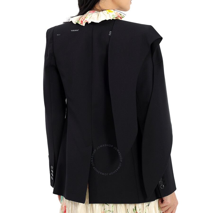 Off-White Ladies Black Formal Bandana Jacket, Brand Size 42 (US Size 8) - 7
