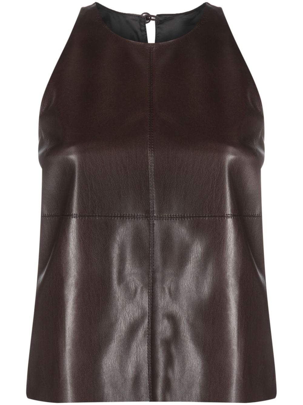 faux-leather tank top - 1