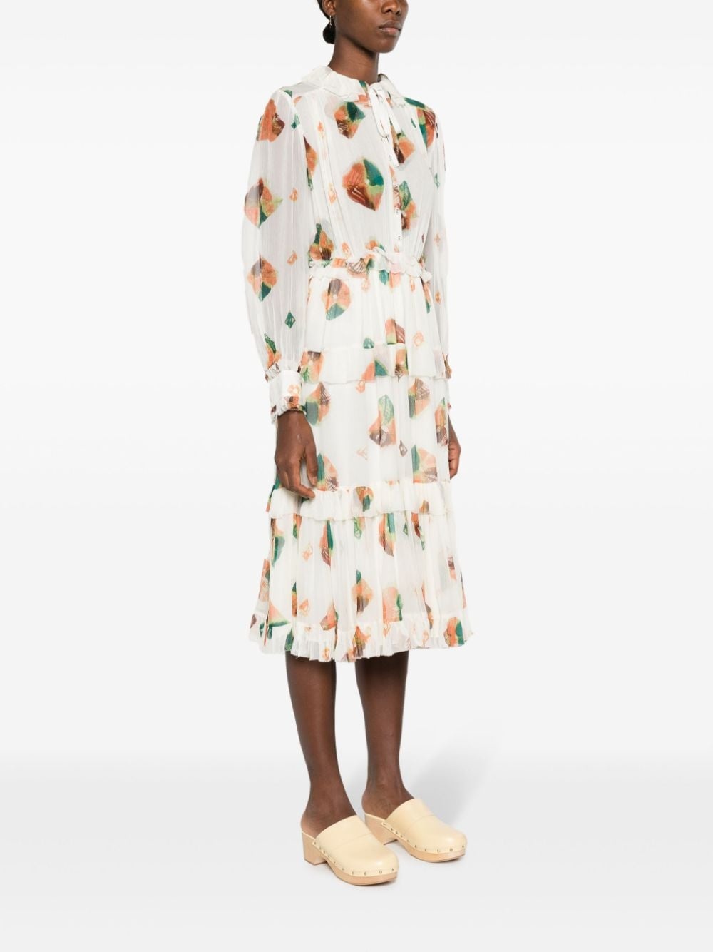 Reina ruffled midi shirtdress - 3