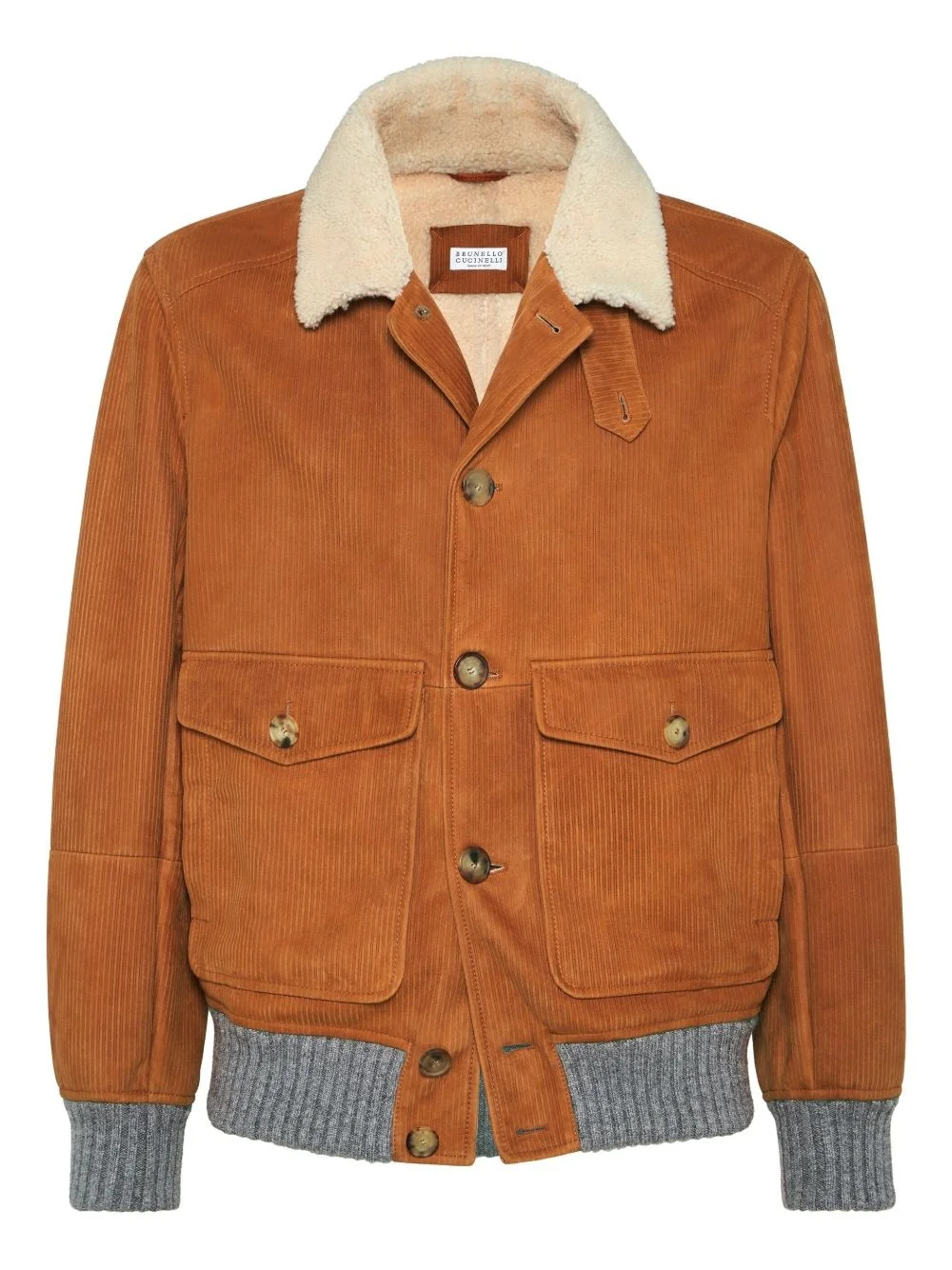 corduroy patch-pocket jacket - 1