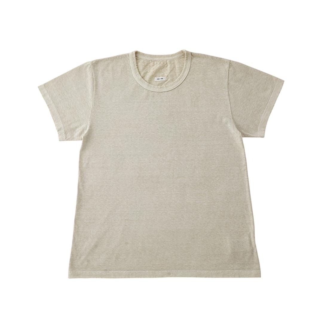 A-LINE TEE S/S (UNEVEN DYE) IVORY - 1