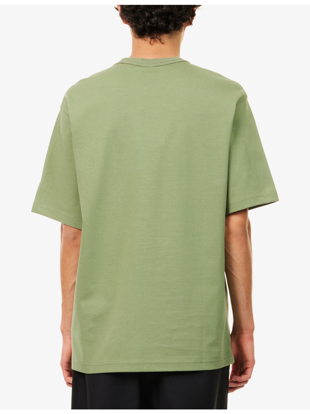 Embroidered-Logo patch-Pocket Cotton T-Shirt - 4